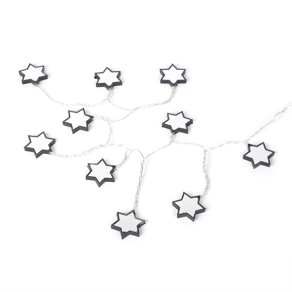 Lichterkette Lichtgirlande Sterne mit 10 warmweißen LEDs Beleuchtung, 3xAA Batterie (nicht inkl.), Größe 135+30 cm
