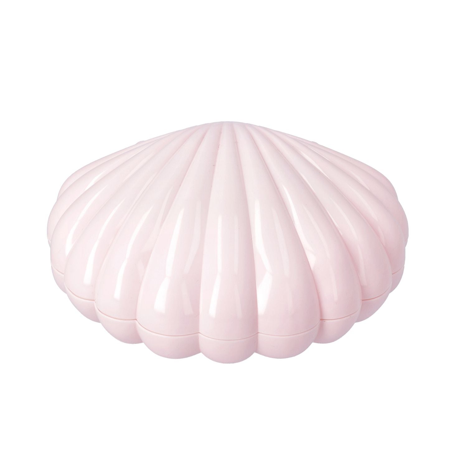 Muschel-Drehorgel mit LED-Licht und tanzender Ballerina, Spiegel, Hellrosa
