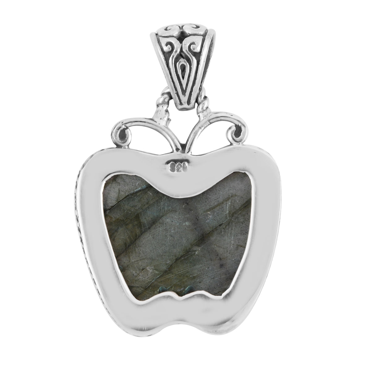 Royal Bali Kollektion - Labradorit Anhänger, 925 Silber ca. 15.56 ct