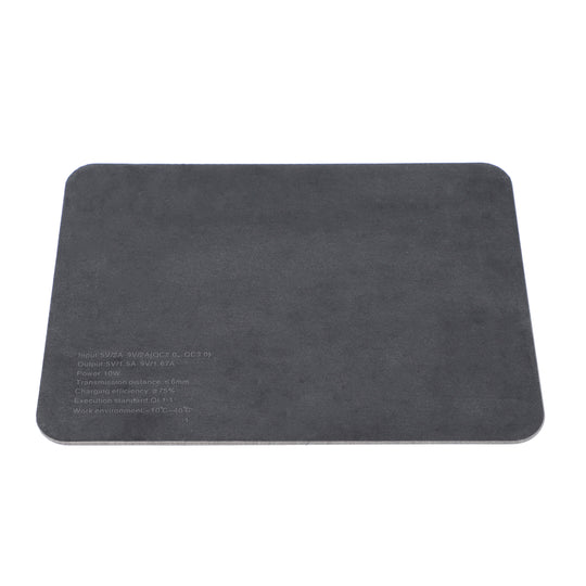 Kabelloses Ladegerät Mauspad, PU Holzmaserung, 30x22 cm, USB-Kabel 100 cm, Schwarz