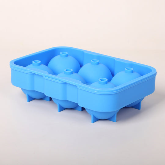 2er-Set Eiswürfelbehälter mit Deckel, Größe 12x17,5x5 cm, Blau und Rot