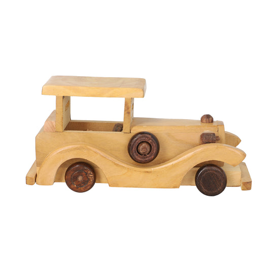 Haldu & Sheesham Holz, handgefertigter Holzspielzeug-Zug mit Fächern, Größe 45,5x4,25x8,25 cm, Braun