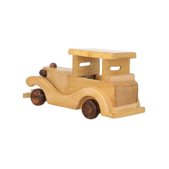 Haldu & Sheesham Holz, handgefertigter Holzspielzeug-Zug mit Fächern, Größe 45,5x4,25x8,25 cm, Braun