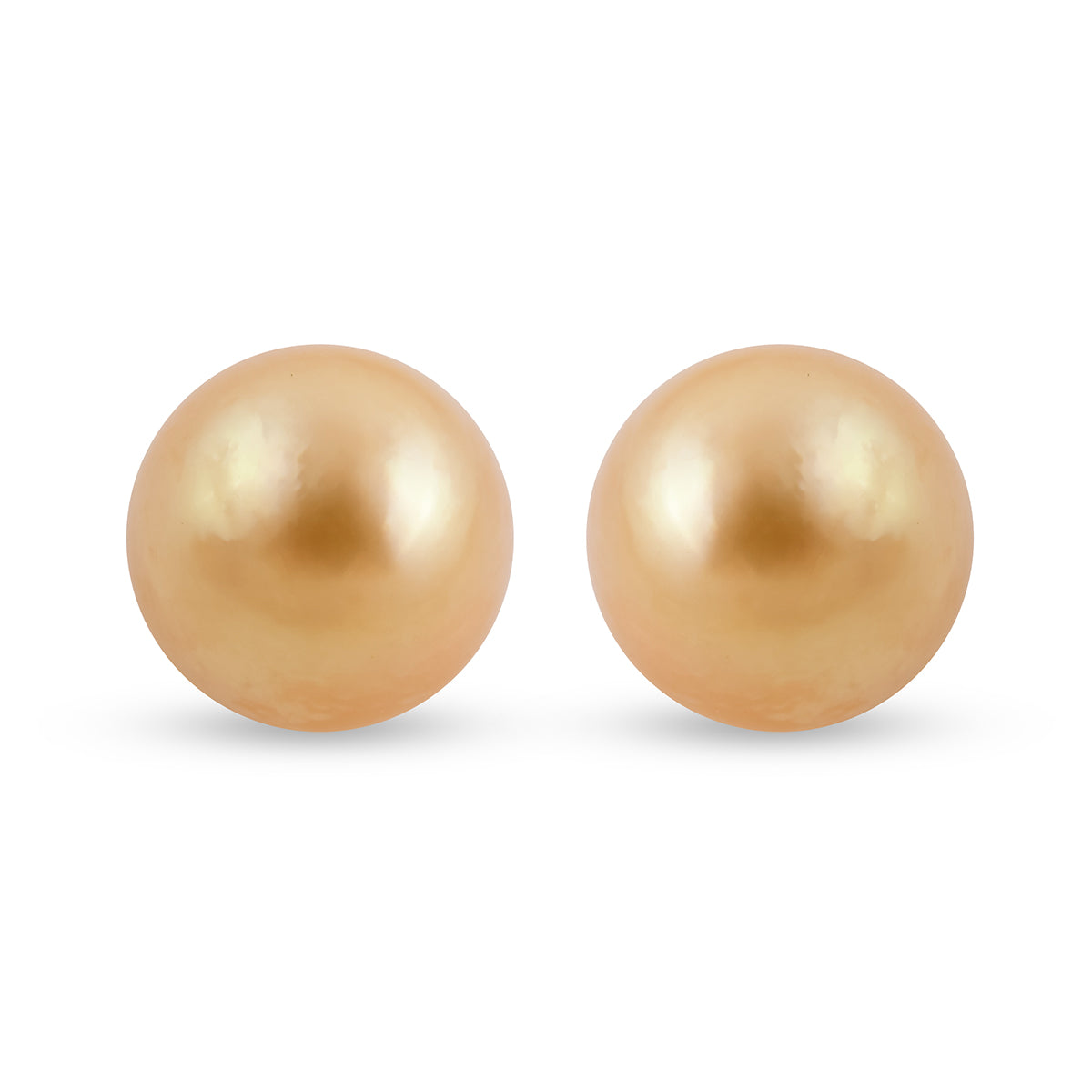 Iliana - Goldene Südseeperlen-Ohrringe, (11-12mm), 750 Gold