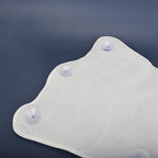 Rutschfeste Ganzkörper-Badewannen-Matte mit Kissen, Größe 119x53 cm, Weiß