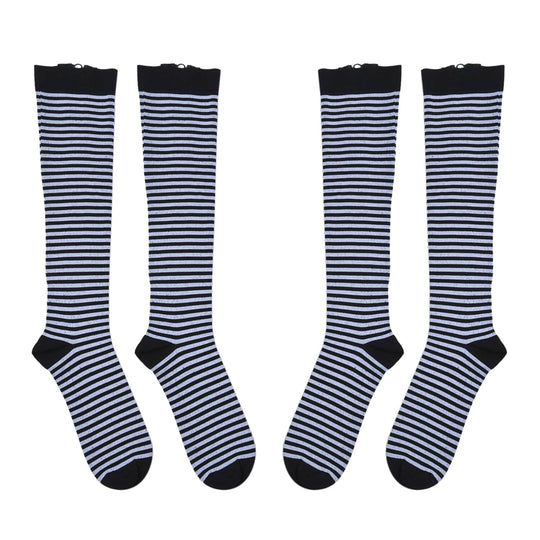 2er-Set Reißverschluss-Socken aus Spandex und Nylon, 38cm Länge, L/XL, Schwarz-Weiß