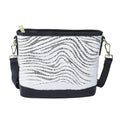 Echtleder Crossbody-Tasche mit Zebra Muster, 24x18x8 cm, Zebra