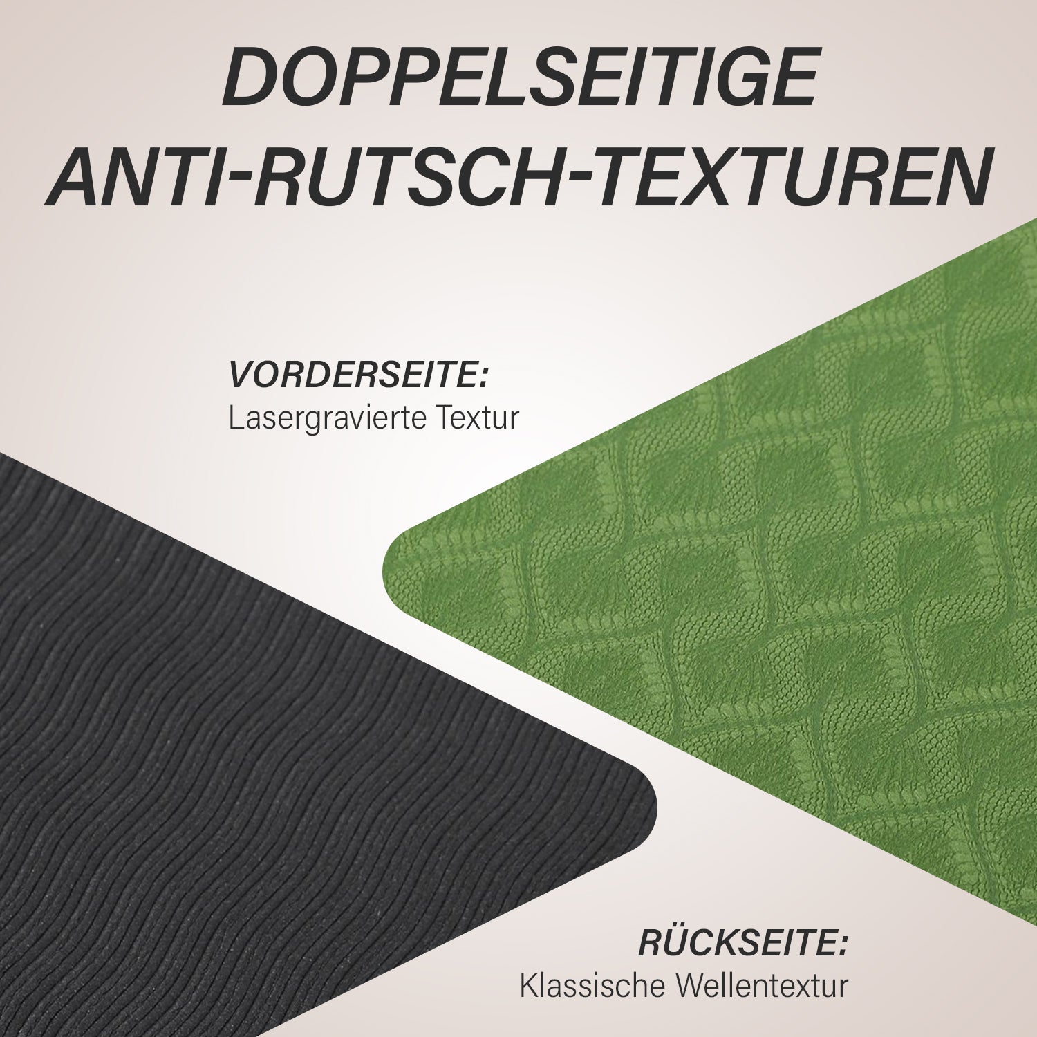 Yoga Block aus Eva-Schaum, 183x61 cm, Grün-Braun