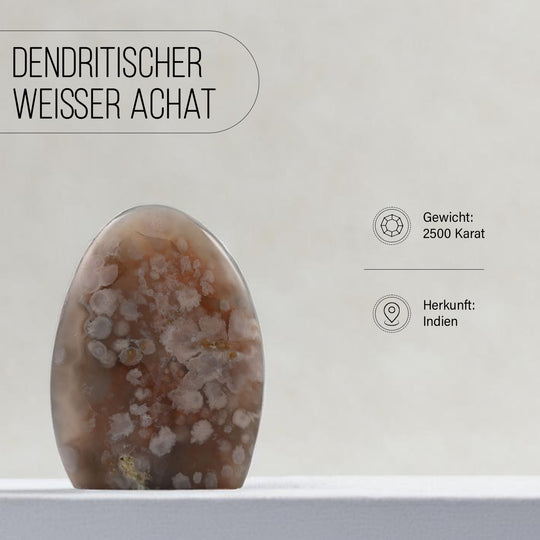 Gem Crystal Kollektion - Dendritischer weißer Achat - M, ca. 2500 cts.