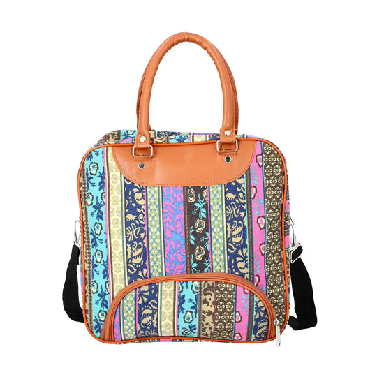 Boho Stil Handtasche, Größe 30x30x12 cm, Blau und Mehrfarbig