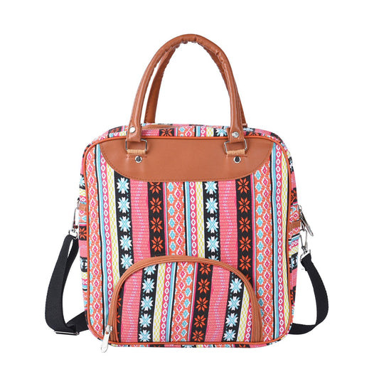 Boho Stil Handtasche, Größe 30x30x12 cm, Blau und Mehrfarbig