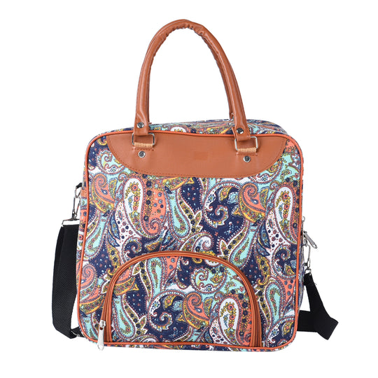 Boho Stil Handtasche, Größe 30x30x12 cm, Blau und Mehrfarbig