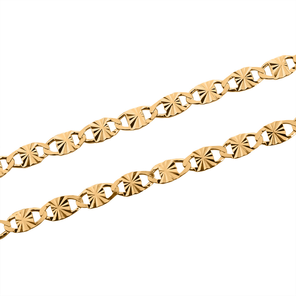 585 Gold Anhänger und italienische Valentinokette in vergoldetem 925 Silber