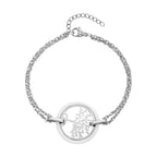 Weißes Keramik Armband, 18 cm, Edelstahl