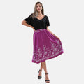 Boho Rock mit Stickerei, Lila