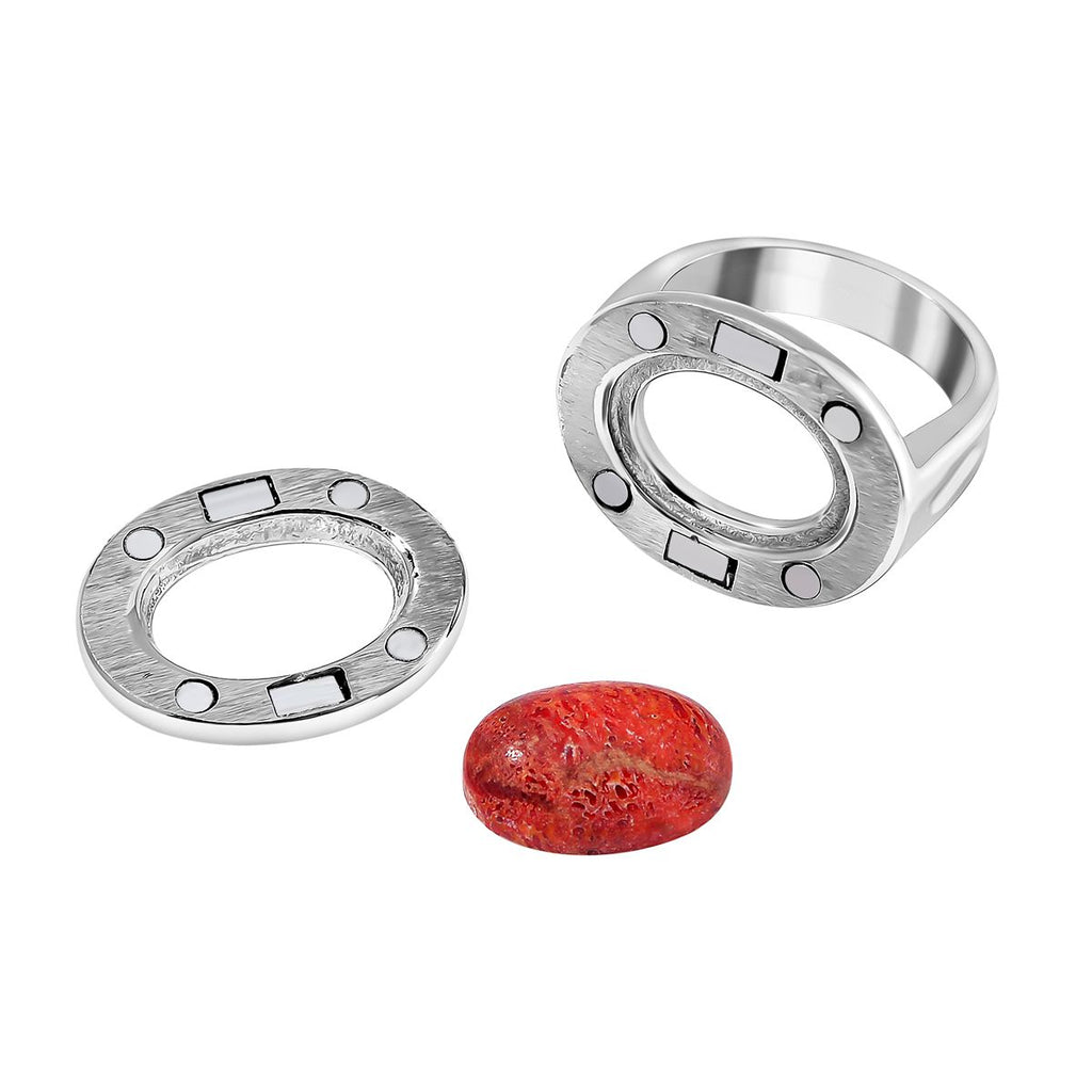 Halskette, Ohrringe und Ring mit austauschbaren Multi-Edelsteinen