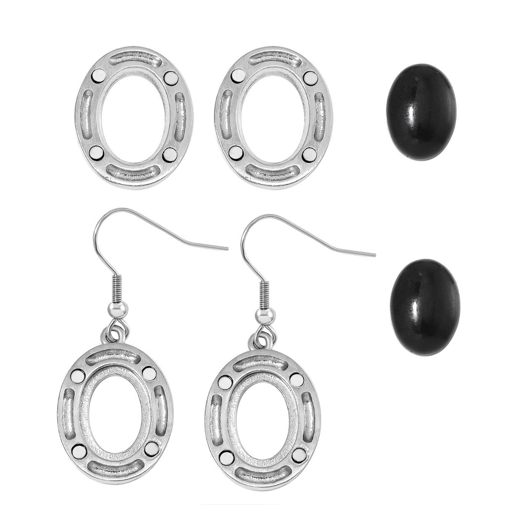 Halskette, Ohrringe und Ring mit austauschbaren Multi-Edelsteinen