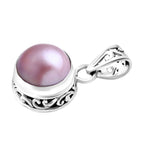 Royal Bali Kollektion- Rosa Mabe Perle Ring und Anhänger