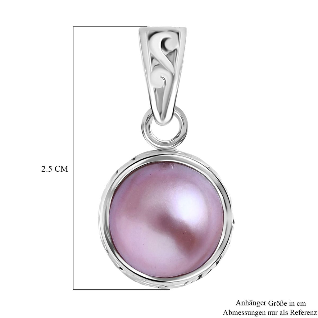 Royal Bali Kollektion- Rosa Mabe Perle Ring und Anhänger