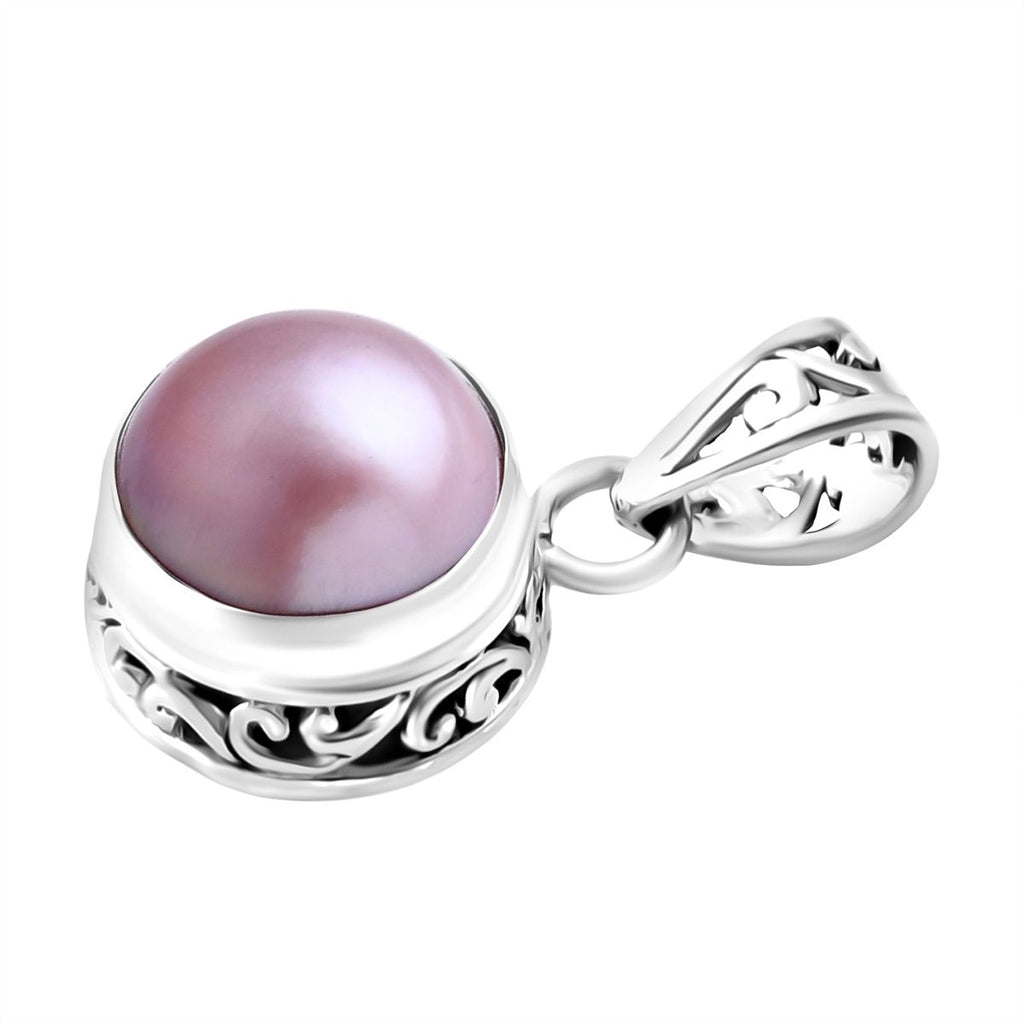 Royal Bali Kollektion- Rosa Mabe Perle Ring und Anhänger