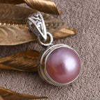 Royal Bali Kollektion- Rosa Mabe Perle Ring und Anhänger