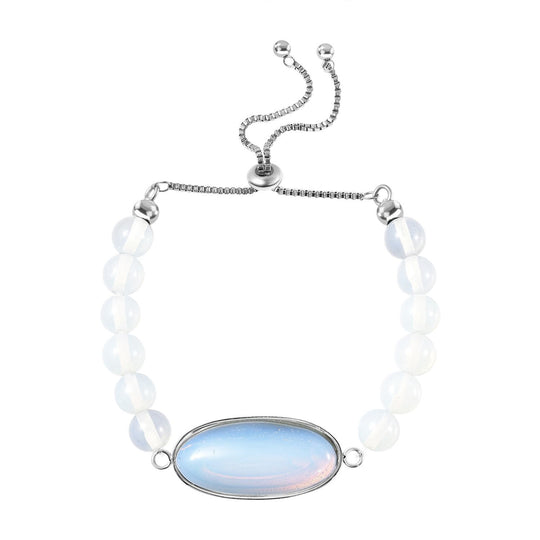 Flexibles gelbes Tigerauge Bolo-Armband, 15-22cm, Edelstahl - 70 ct.