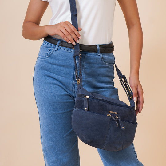 Crossbody Tasche aus 100% echtem Leder, Größe 33x3,8x25,4 cm, Hellbraun