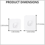10 Stück selbstklebend magischen Haken, 8x6 cm und 6x6 cm