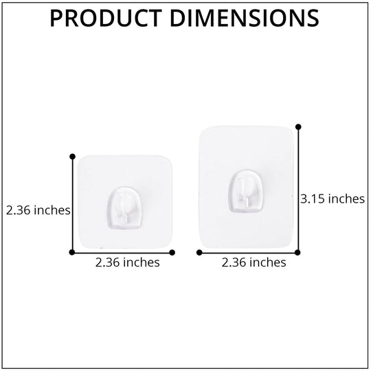 10 Stück selbstklebend magischen Haken, 8x6 cm und 6x6 cm