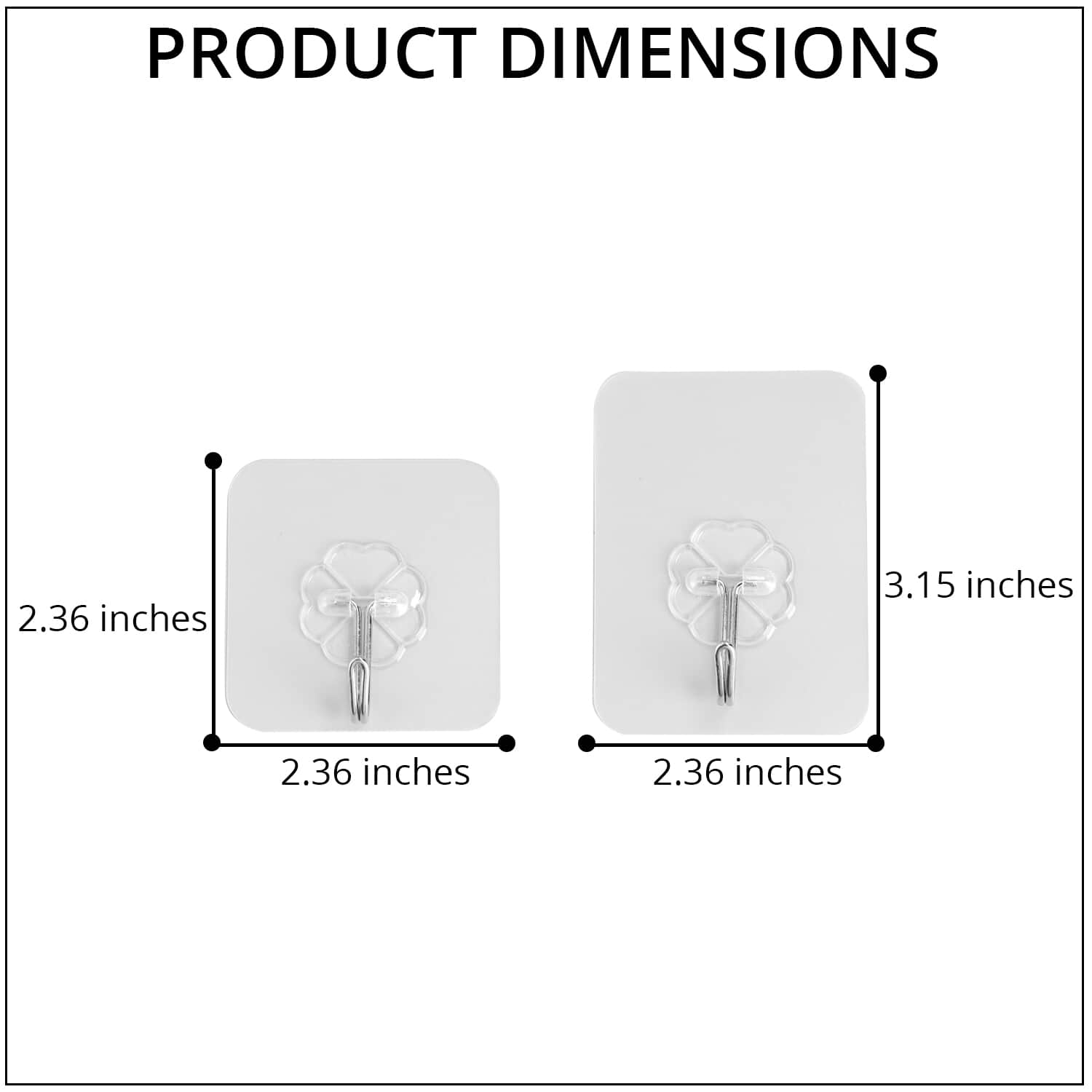 10 Stück selbstklebend magischen Haken, 8x6 cm und 6x6 cm