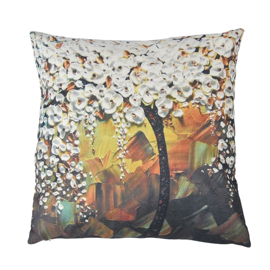 2er-Set bedruckte Kissenbezüge, Größe 45x45 cm, Weiß und Mehrfarbig