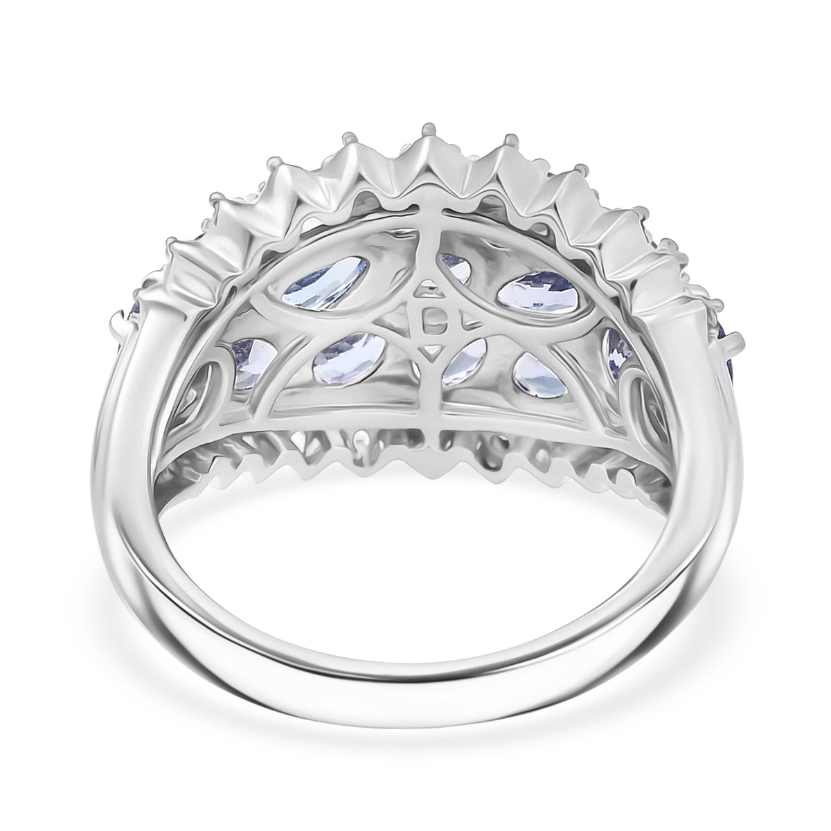 D'Joy Tansanit und Zirkon Ring und Anhänger mit 50cm Kette