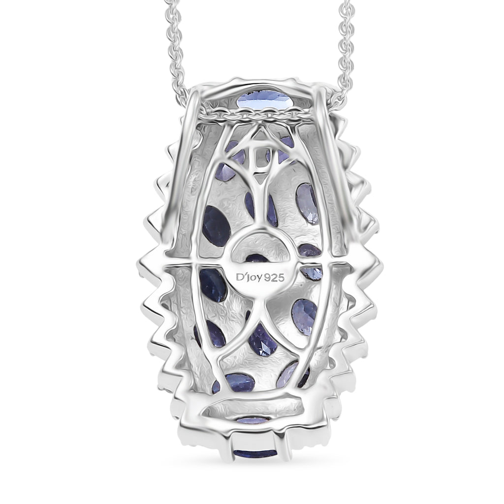 D'Joy Tansanit und Zirkon Ring und Anhänger mit 50cm Kette