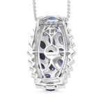D'Joy Tansanit und Zirkon Ring und Anhänger mit 50cm Kette