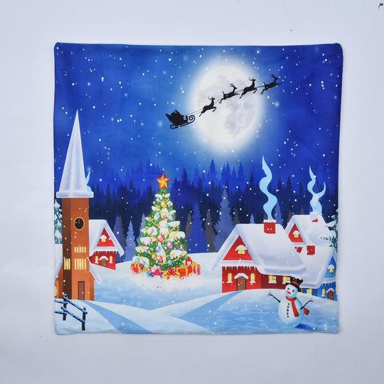WeihnachtsKissen mit Füllung und LED licht, Größe 45x45 cm, Weinachtsmond