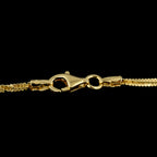 Box-Kette, ca. 50 cm, 925 Silber vergoldet ca. 3,36g