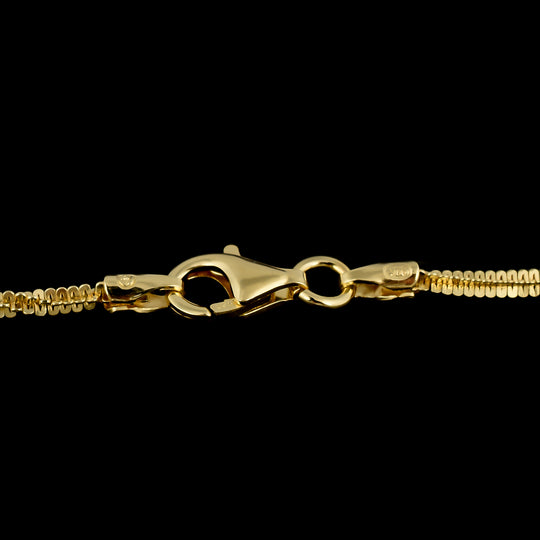 Box-Kette, ca. 50 cm, 925 Silber vergoldet ca. 3,36g