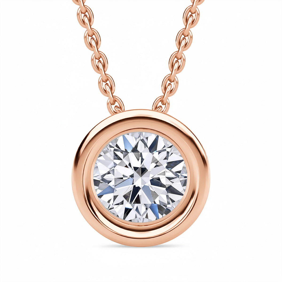 LUXURIANT SGL zertifizierte VS-EF Labor Diamant Ohrringe und Anhänger mit 50cm Kette