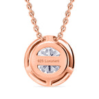 LUXURIANT SGL zertifizierte VS-EF Labor Diamant Ohrringe und Anhänger mit 50cm Kette