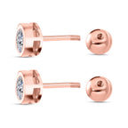 LUXURIANT SGL zertifizierte VS-EF Labor Diamant Ohrringe und Anhänger mit 50cm Kette