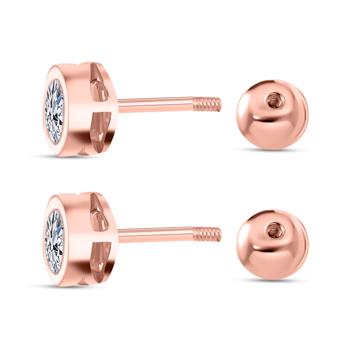 LUXURIANT SGL zertifizierte VS-EF Labor Diamant Ohrringe und Anhänger mit 50cm Kette