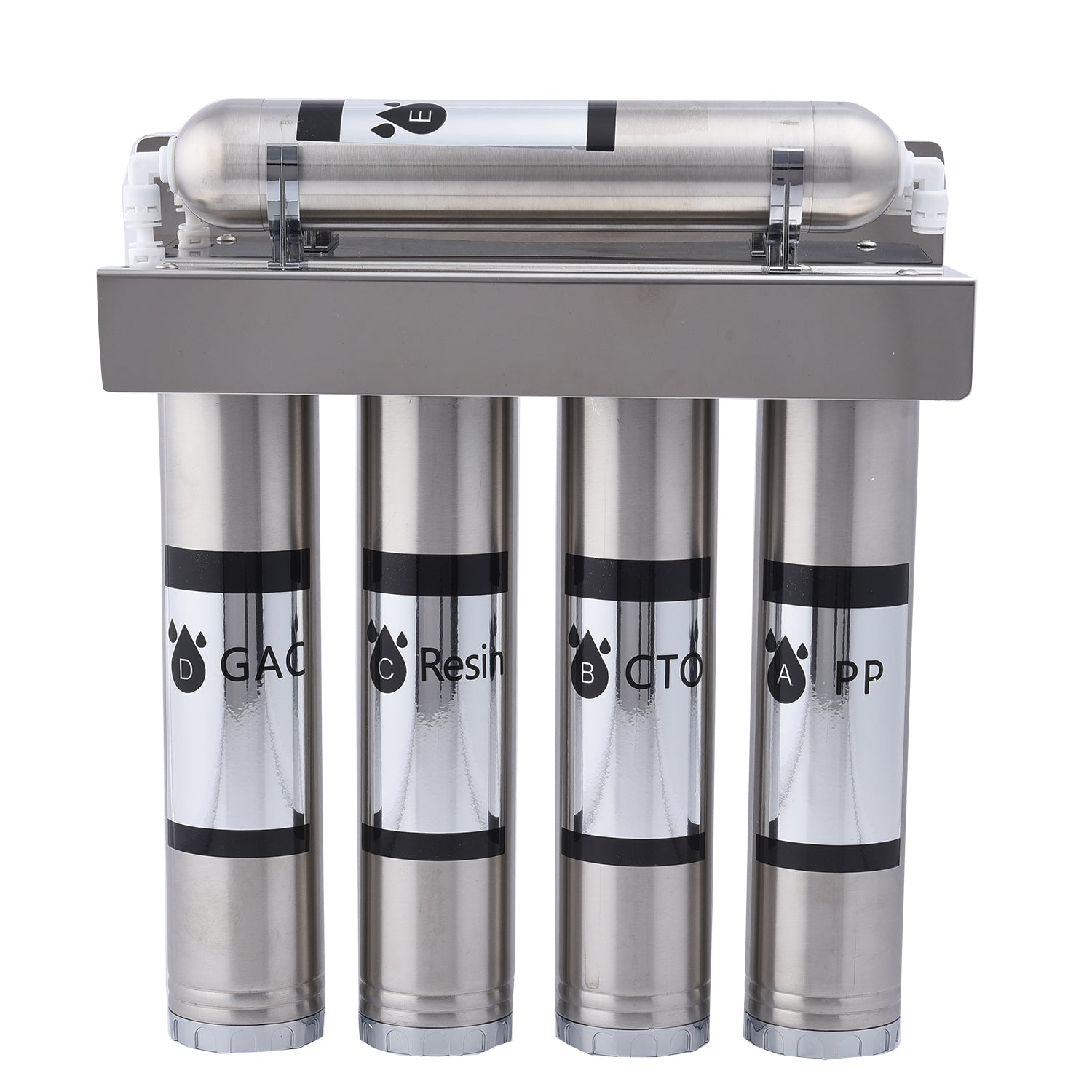 5-stufiger Wasserreiniger mit PP-, CTO-, Harz-, GAC-, UF- und PP-Baumwoll-Filtern
