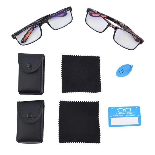 2er-Set faltbare Lesebrille mit Blaulicht-Filter (+1,50)