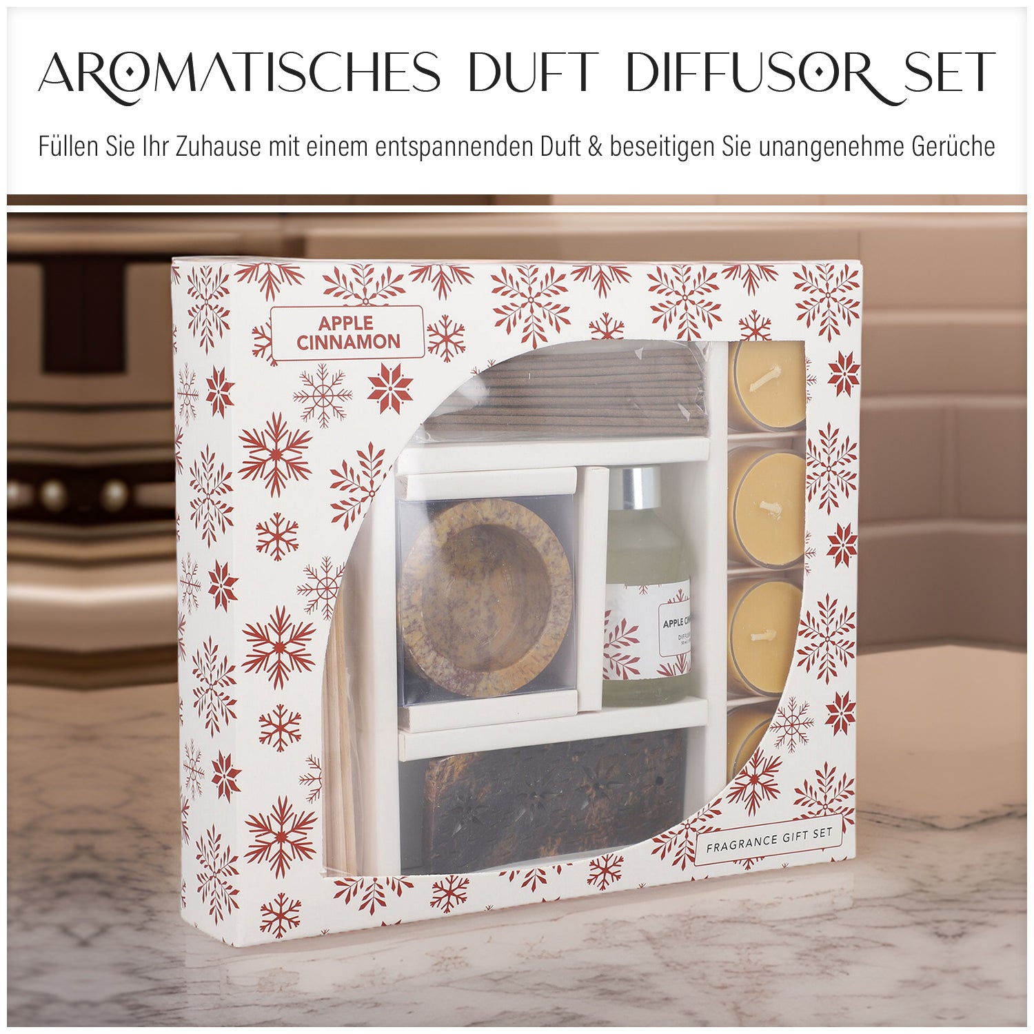 Aromatisches Duft Diffusor, Duft - Apfel Zimt