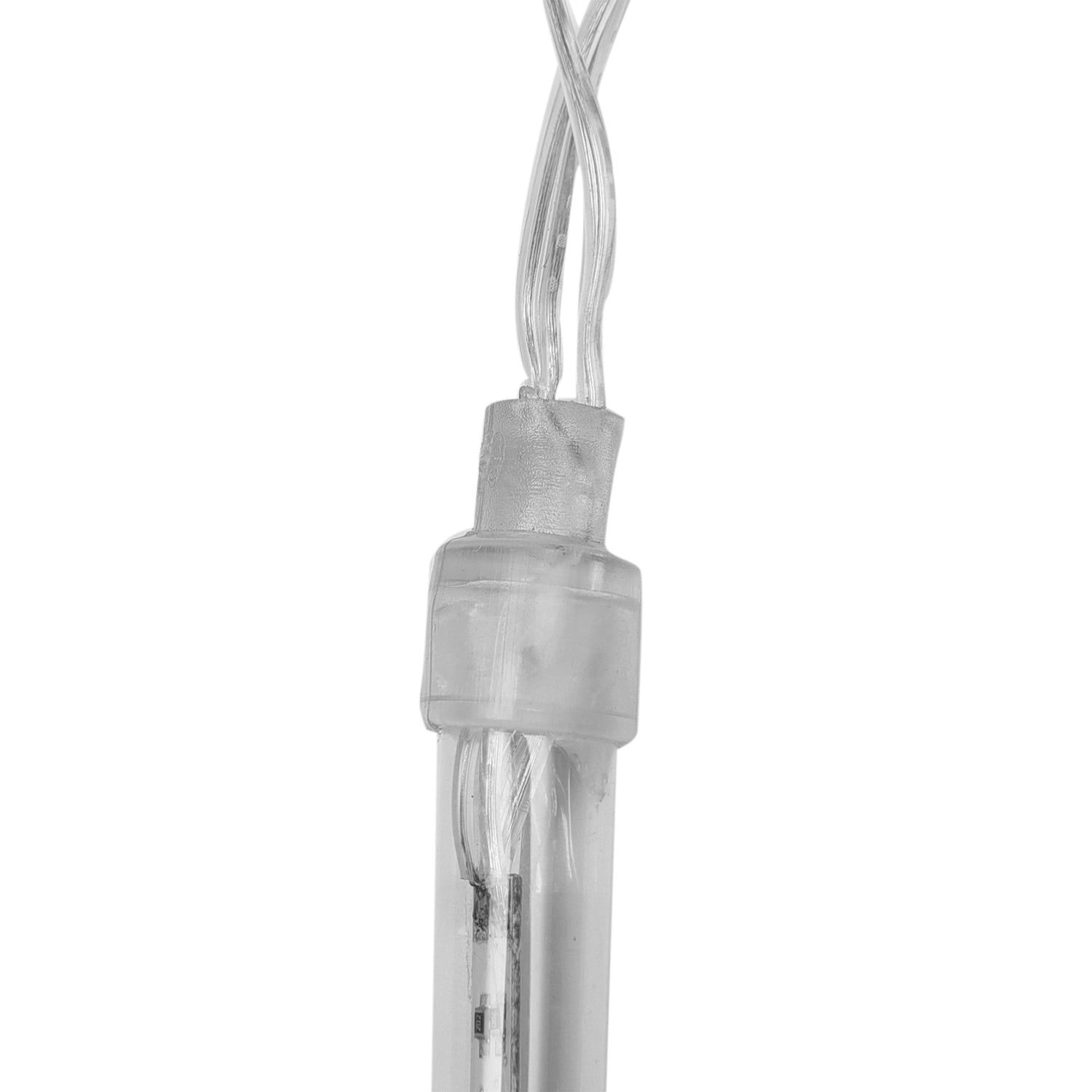 Meteorschauer warmweiße LED Lichterkette, Größe 30x330 cm, Weiß