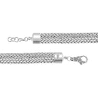 D'Joy 925 Silber 50cm Halskette und 19cm Armband