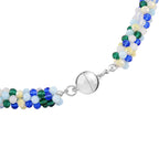 Mehrfarbige blaue Kristall 45cm Halskette und flexibles Armband