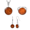 Feueropal Matrix Schmuckset