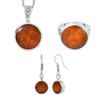 Feueropal Matrix Schmuckset