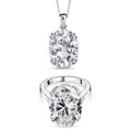 D'Joy Moissanit Ring und Anhänger mit 45 cm langer Kette
